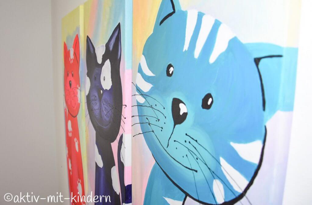 Unsere Wandbilder mit Katze von Bimago in Großaufnahme